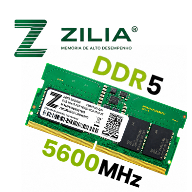 Memória RAM 8GB DDR5 5600MHZ Zilla/Adata/Samsung PC5 1X8 SODIMM