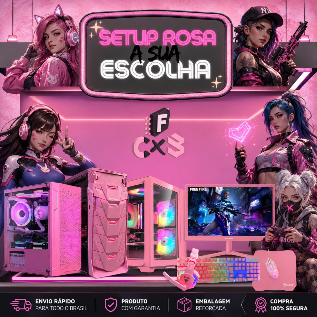 Pc Gamer Rosa Completo CPU I7-3770, RAM 32gb + SSD 480gb + GTX750 4GB ...
