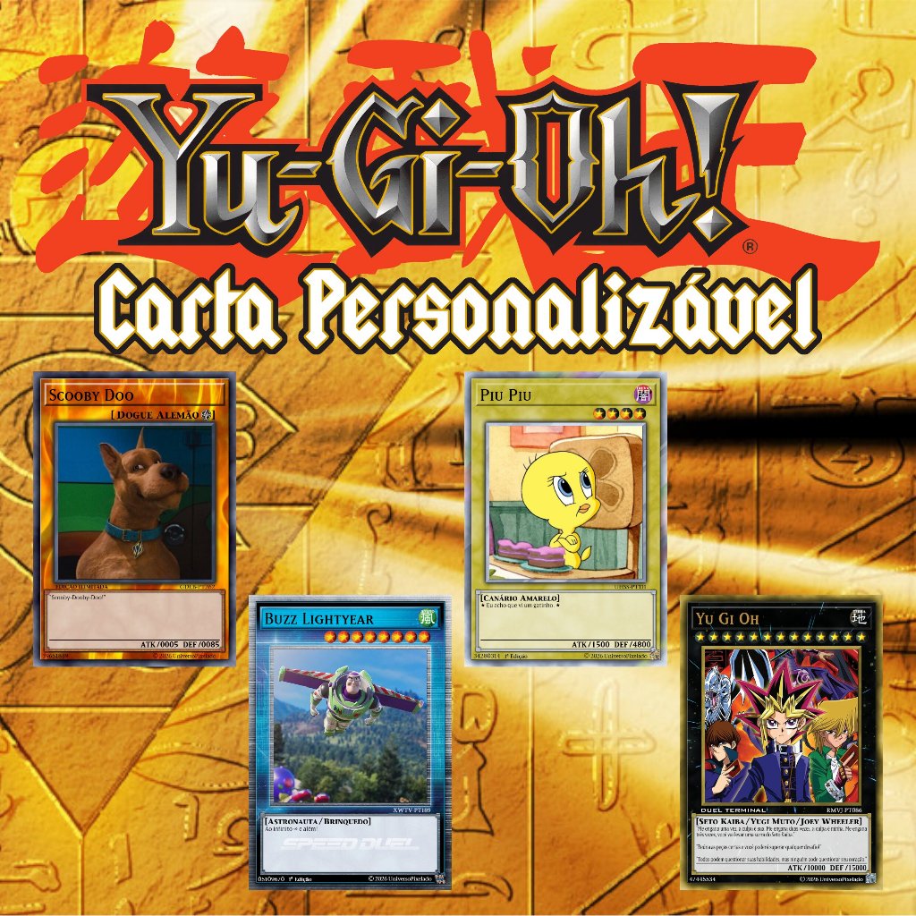 Carta Card Personalizada Estilo Yu Gi O Casal Pet Cachorro Amizade ...