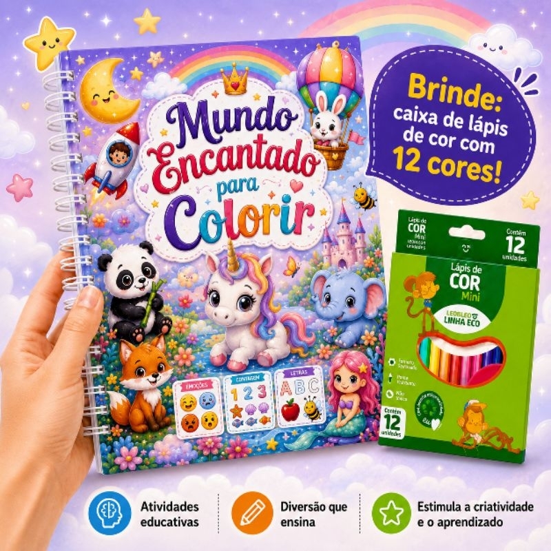 Livro de Colorir Mundo Encantado — A5