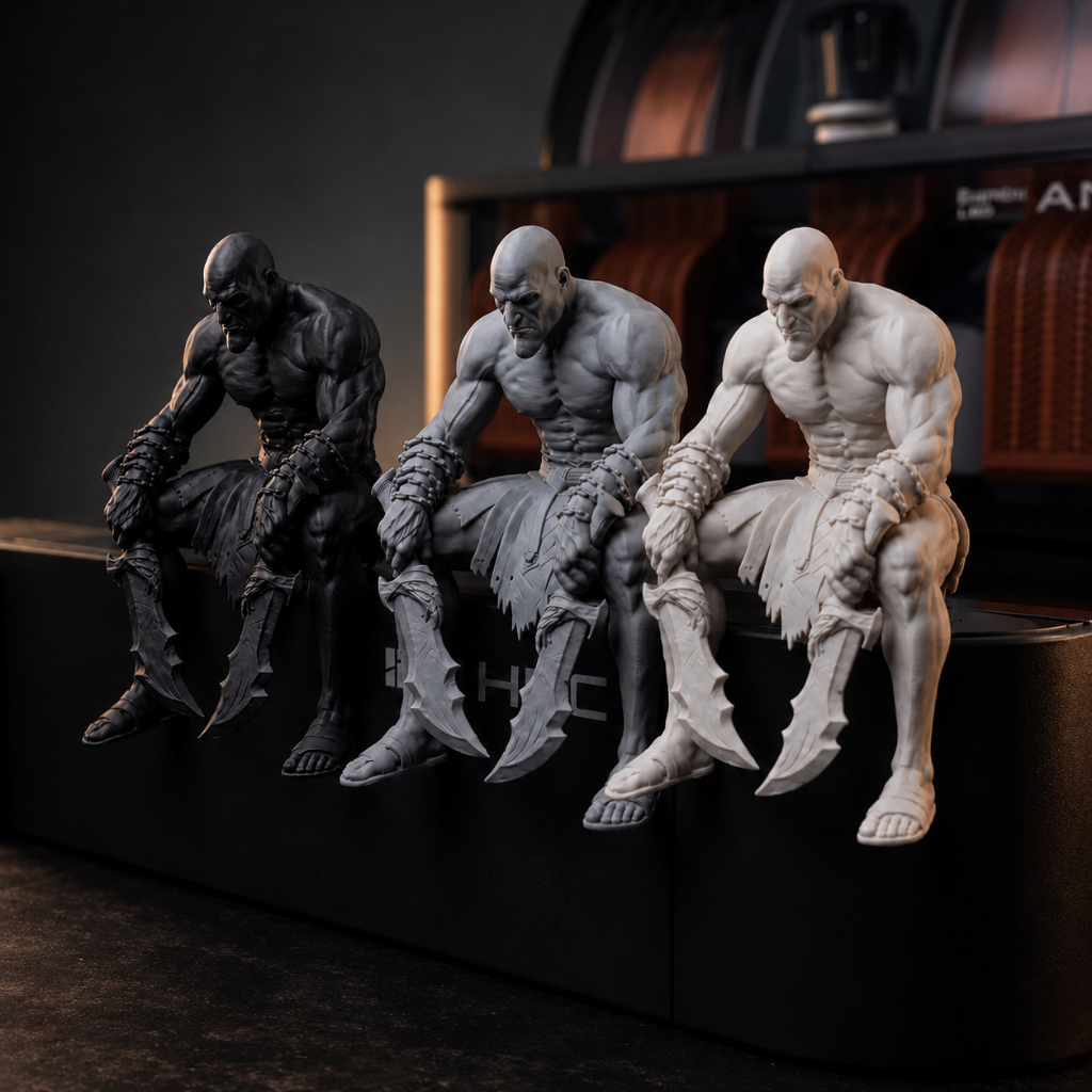 Boneco Kratos God of War Action Figure Colecionável Decorativo Gamer Lâminas do Caos