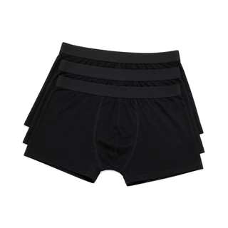 Kit– 3 ou 5 Unidades Cueca Boxer Só Preto Masculina Lisa Conforto