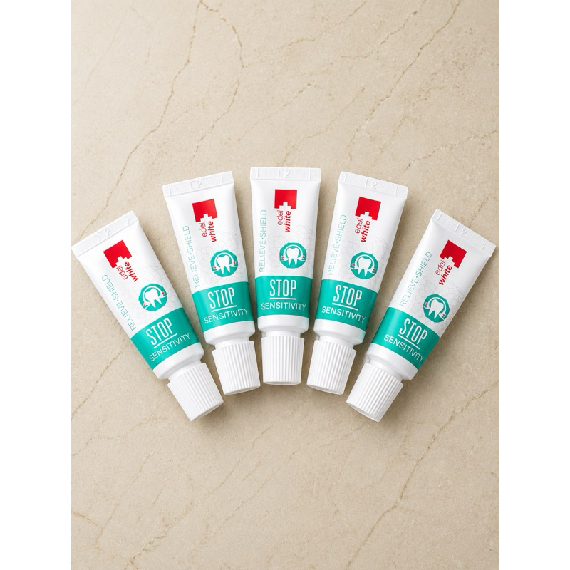 Creme Dental Edel+White Relief Shield Stop Sensitivity – Kit com 5 ...