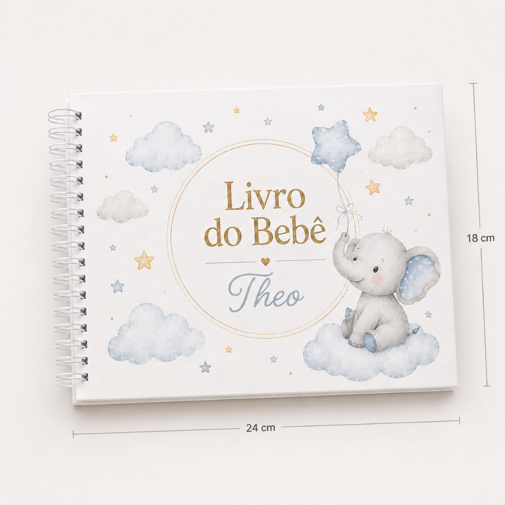 Livro do Bebê Personalizado | Vários Temas — Elefantinho