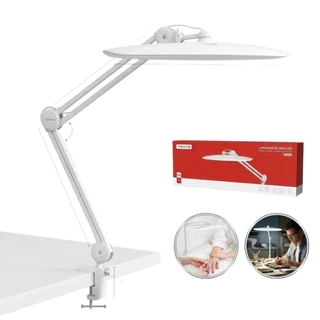 Luminaria De Mesa Led Articulada 24w Bivolt Tomate Mlg-166 cor branco