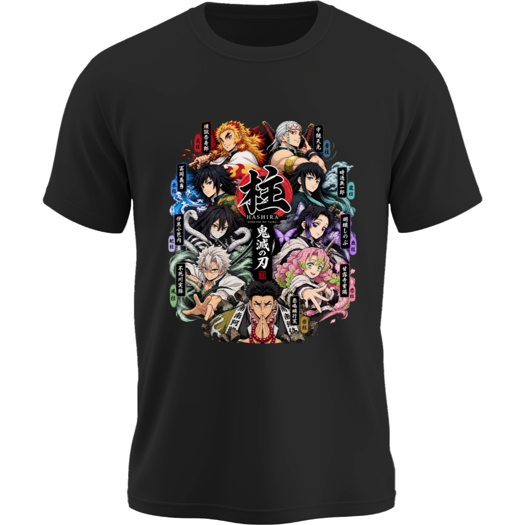 Camisa Hashira Infantil & Juvenil Demon Slayer Anime Geek ALTA ...