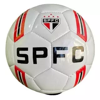Bola De Futebol São Paulo Campo Tamanho 5 Costurada PVC Resistente