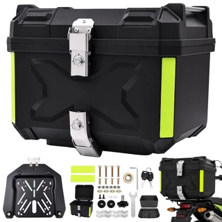 Bauleto de ABS 45L para Moto, Resistente à Água, com Trava Dupla Antifurto e Forro de PU