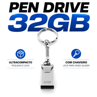 Pen Drive 32gb Elovyn Universal Usb Mini Chaveiro Compacto Portátil Para Notebook Pc Computador Tv