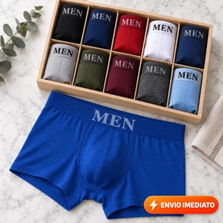 Kit 12, 10, 8 Ou 3 Cuecas Boxer Masculina Tecido Microfibra E Elastano Premium Adulto