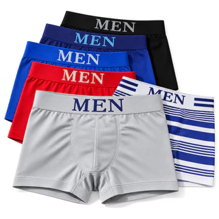 Kit Cueca Boxer Masculina Adulto Cores Lisas E Listradas Macia Respirável Ajuste Perfeito