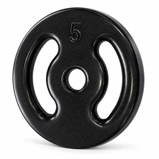 Anilha Emborrachada 5kg Furo 34mm Aproximadamente Supino Para Academia Levantamento de Peso Ferro