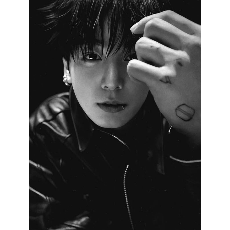 BTS JUNGKOOK A4サイズ Poster A4 Jungkook - BTS Preto e Branco laminado brilho impressão