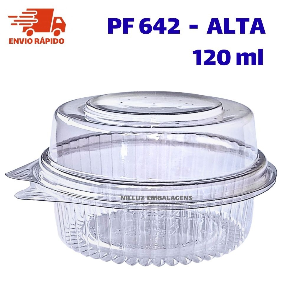 Embalagem Para Doce Salada Redonda PF642 - 120ml com Tampa A