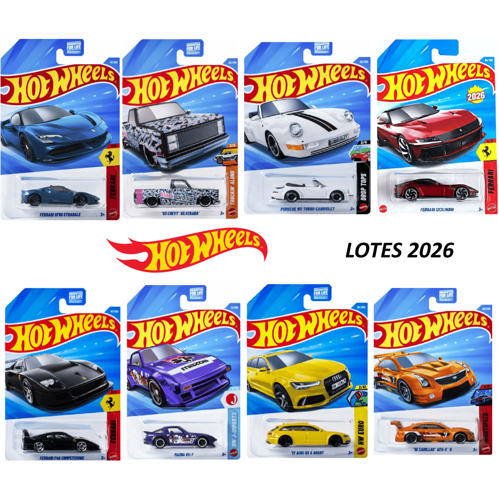 Hot Wheels Básicos/Mainline 2026 – Atualizado todo dia - Modelos