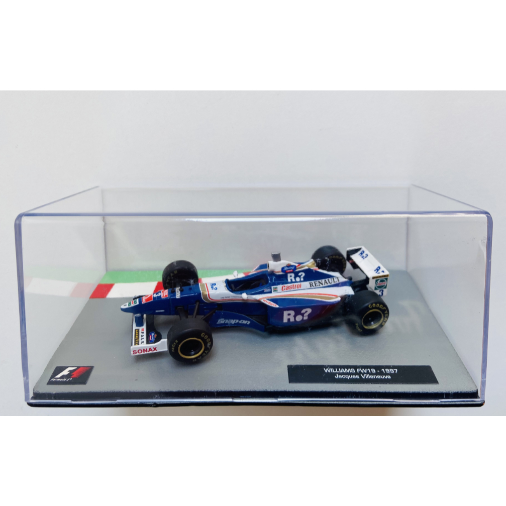 Cette Williams-Renault FW19 1997 pilotée par Jacques Villeneuve est à