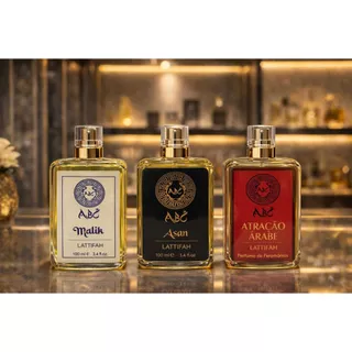 Kit 3 perfumes árabe masculino Lattifah Alta Durabilidade Sofisticado Importado EDP 100ml cada