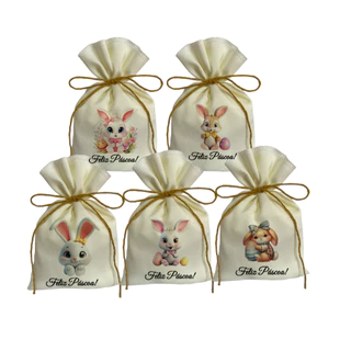 Saquinhos Festas Lembrancinhas Personalizados Coelho Da Pascoa em Oferta na Shopee