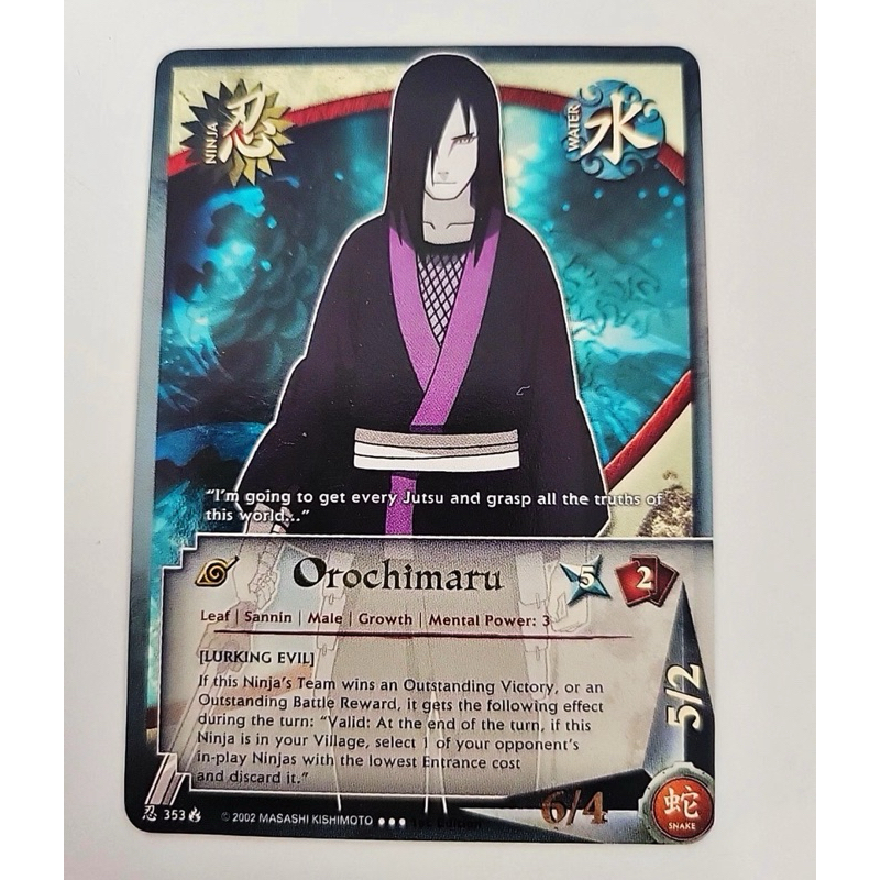 Orochimaru n°353 Super Rara Naruto Collectible Card Game CCG