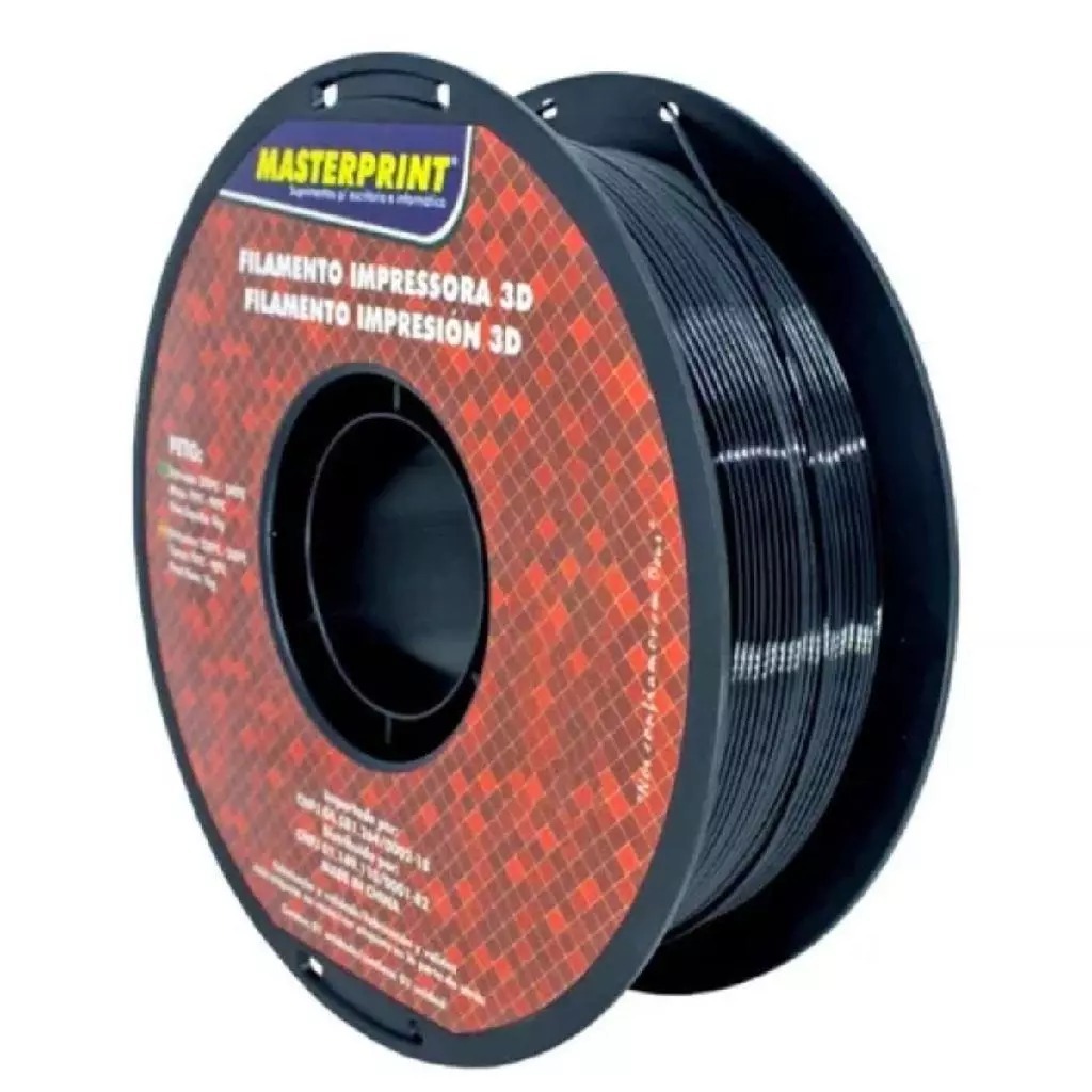 Filamento PETG Preto 1kg Masterprint Impressora 3D 1.75mm | Shopee Brasil
