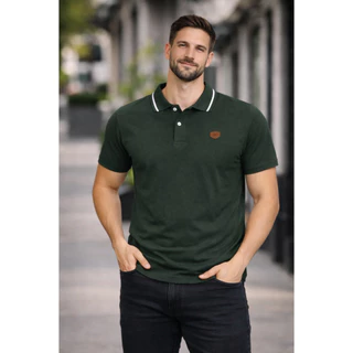 Camiseta Masculina Versátil Com Gola Polo Tecido Premium Algodão Bordado