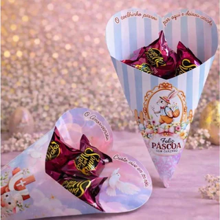35 Caixas Cone Páscoa Para Chocolates ou20| Embalagem Lembrancinha Páscoa Coelhinho | Porta Bombom Páscoa | Mimos Páscoa em Oferta na Shopee