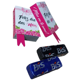 Mini Livro Lembrancinha Dia das Mães Porta chocolate Bis  | Presente para mãe | Dia das mães laço rosa cod. dmaLr em Oferta na Shopee