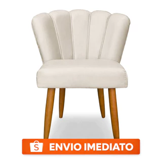 Cadeira Pétala Pés Palito Veludo Premium