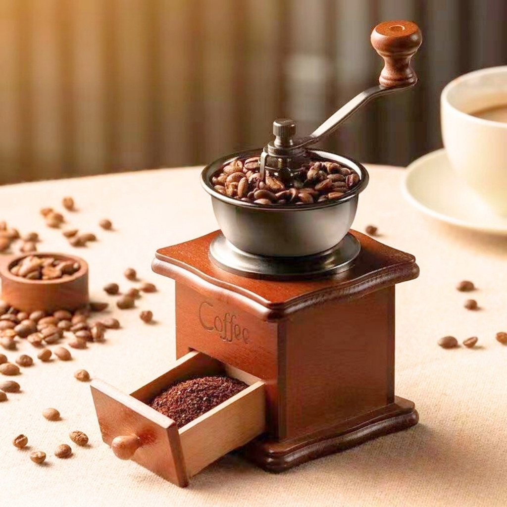 Moedor De Café Manual Com Gaveta E Ajuste De Moagem Artesana