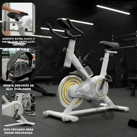 Bicicleta Ergométrica Spinning Profissional Alta Resistência Silenciosa Ajustes Personalizáveis