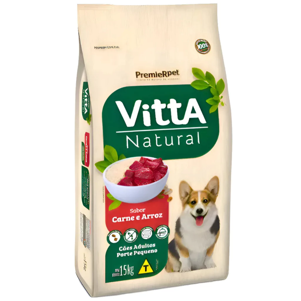 Imagem do produto Ração Premier Vitta Natural para Cães Adultos Raças Pequenas Sabor Carne e Arroz 15KG no catálogo Master Pet