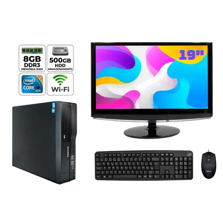 Computador Completo Core i5 2ª Intel Com 500gb HD 8gb ram Ddr3 Tela 19 Teclado Mouse Wifi Positivo