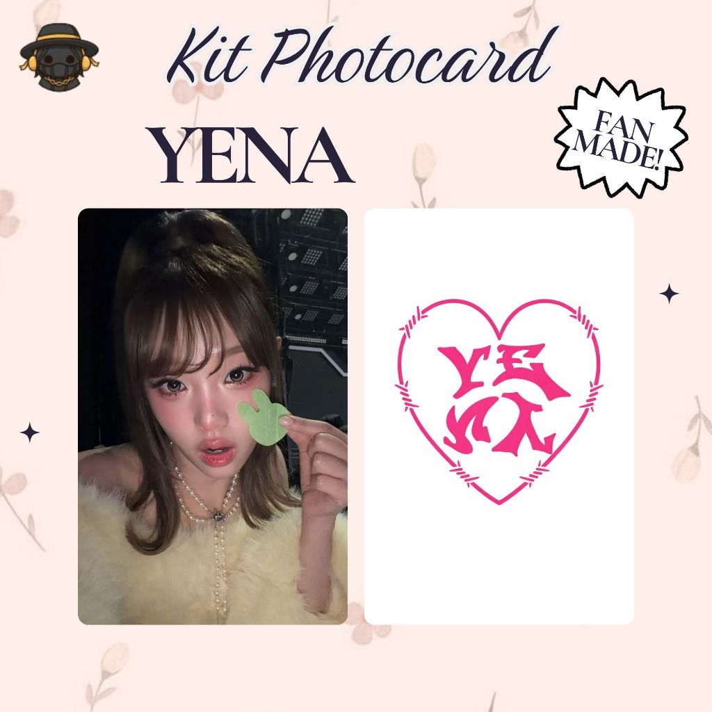 최예나 YENA LIVETOURCARD トレカ PHOTOCARD イェナ Photocard YENA - fanmade, FRENTE E VERSO kpop, Catch Catch - Choi