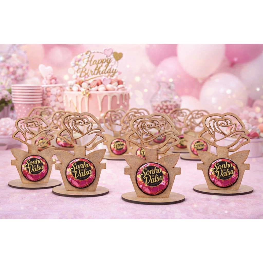 KIT 20 Porta Bombom MDF Rosa Personalizado Nome | Presente Dia das Mães Criativo Lembrancinha em Oferta na Shopee