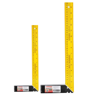 Esquadro Profissional 40cm ou 30cm de Aço Carpinteiro Pedreiro Bloco Tijolos Régua Metálica + Nível 40cm ou 30cm