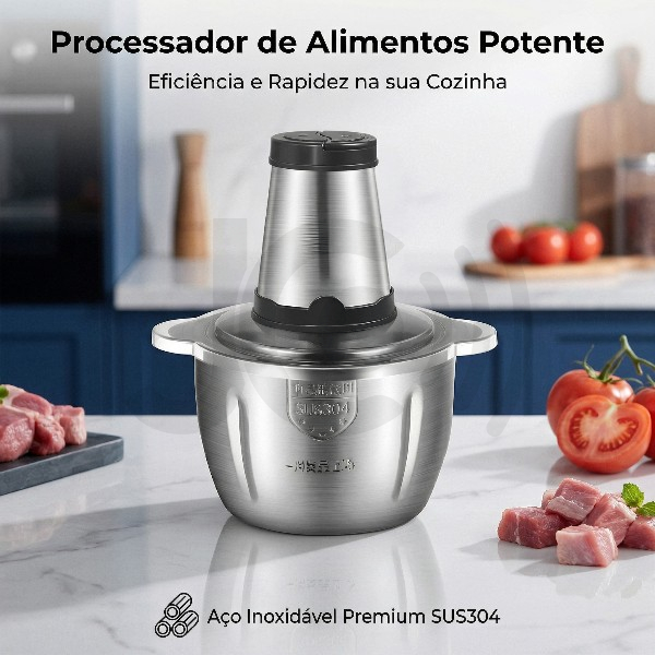 3L Picador De Alimentos Moedor De Carne Mixer Elétrica Proce