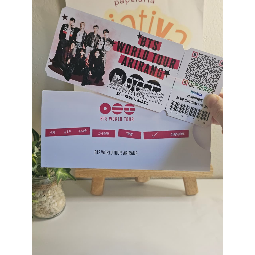 Kit BTS Arirang World Tour São Paulo Fanmade | Ingresso Simbólico