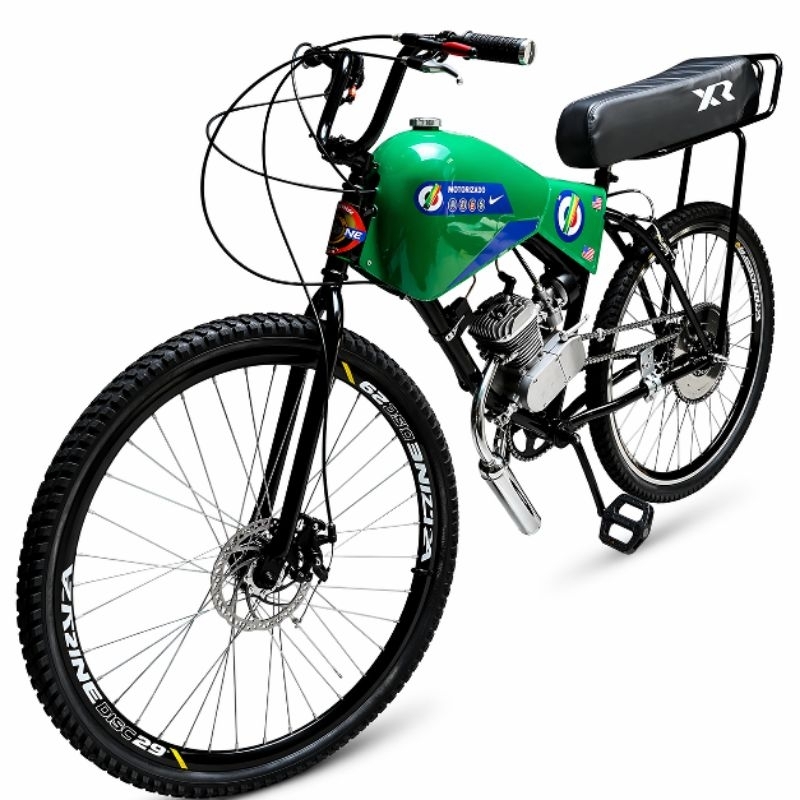Bicicleta Motorizada 80cc Spitfire Freio a Disco Banco xr Carenada