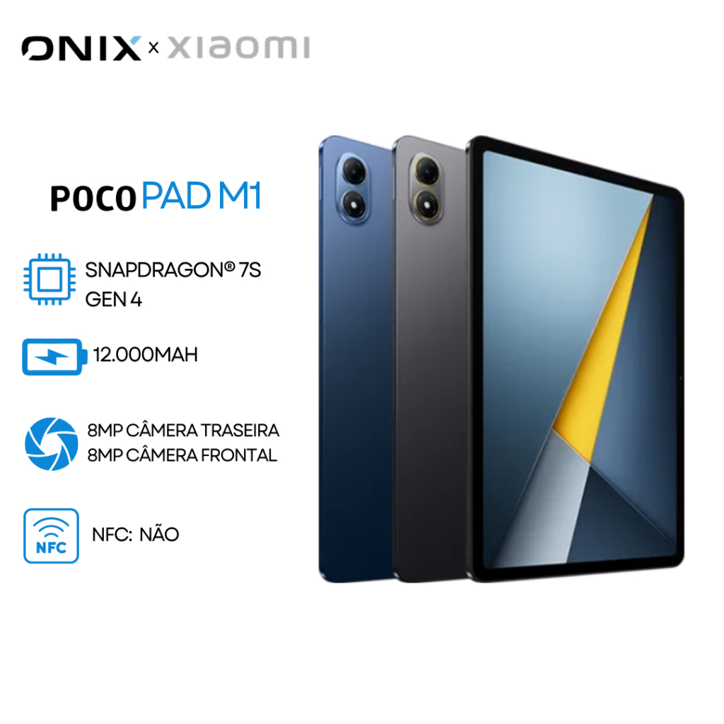 Tablet Xiaomi Poco Pad M1 12'1, Versão Global, Processador
