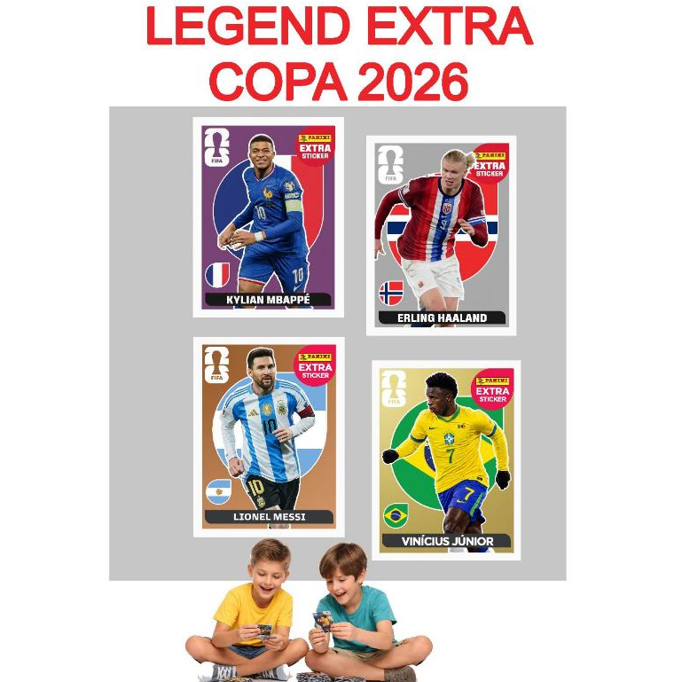KIT 4 Figurinhas Legend Extra Copa do Mundo 2026 - MBAPPE - HAALAND ...