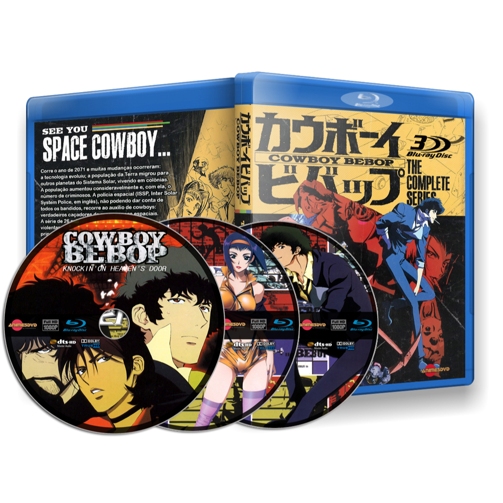 Blu-ray Cowboy Bebop - Série completa dublada com filme em alta