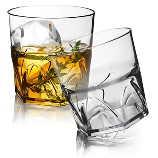 Conjunto 30 Copos Whisky Acrílico Transparente 250 ml