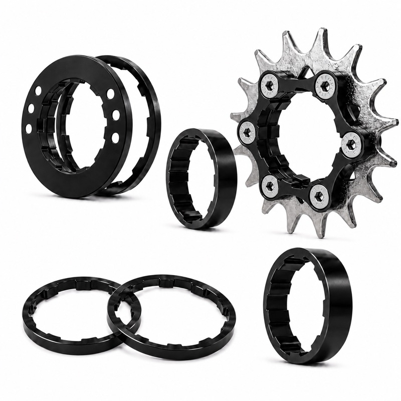 Kit Single 16 Dentes Cubo K7 Conversão Freeride Cassete DH Grau