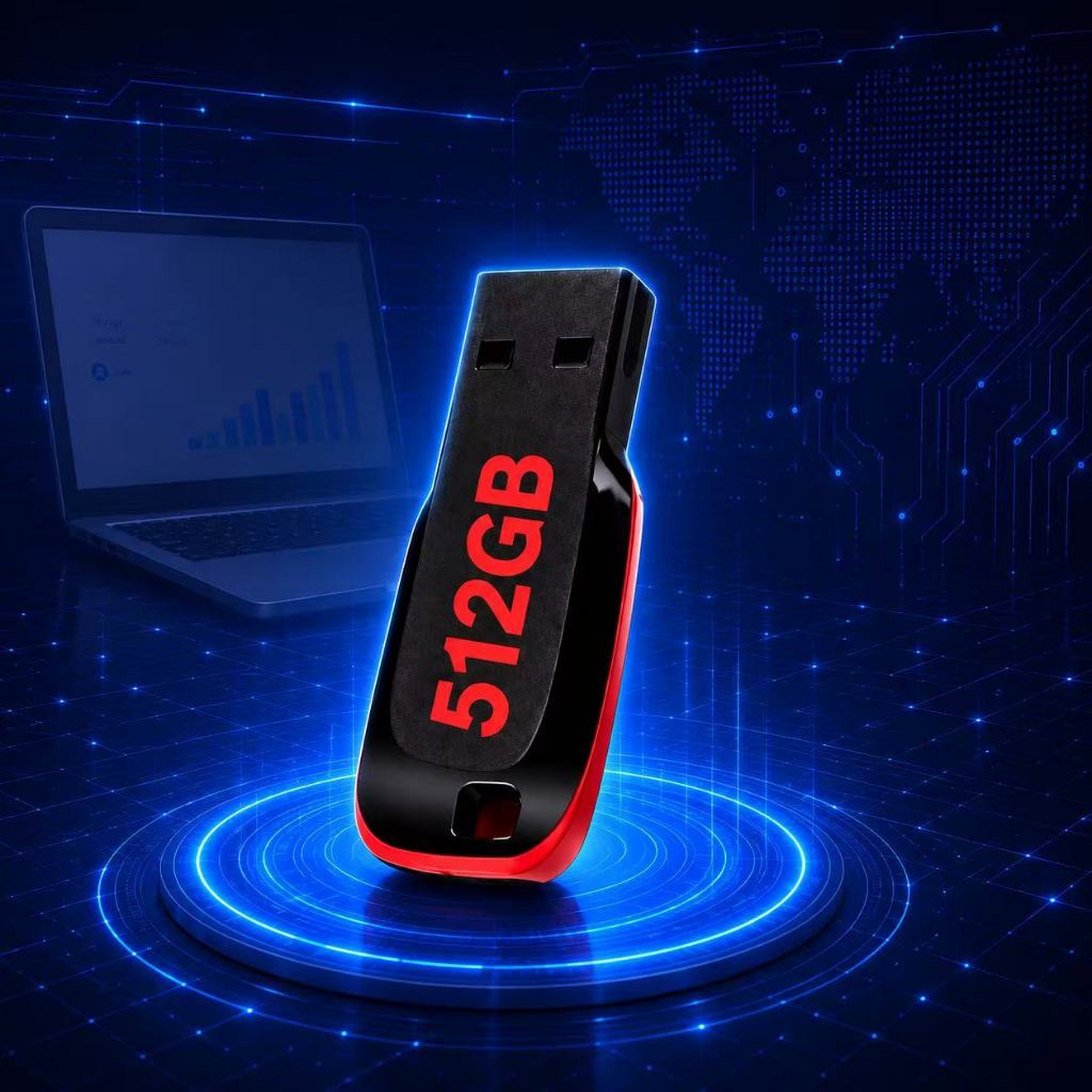 Pendrive 64GB/256GB/512GB USB 2.0 Alta Velocidade Armazenamento Seguro