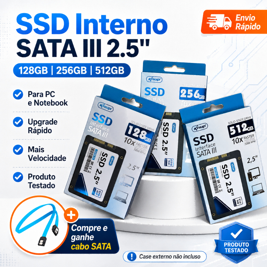 Ssd 128gb 256gb 512gb Sata 3 Knup Para Pc E Notebook interno e