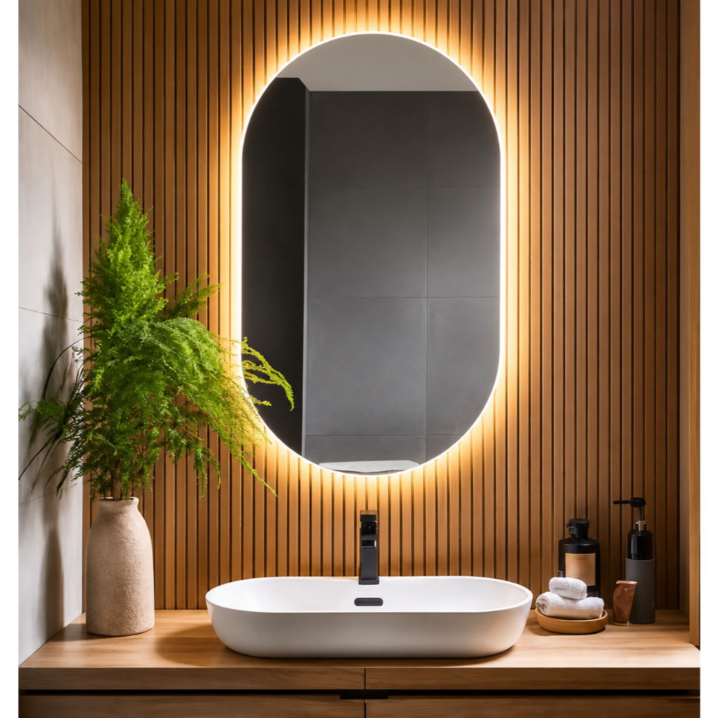 Espelho Oval com LED