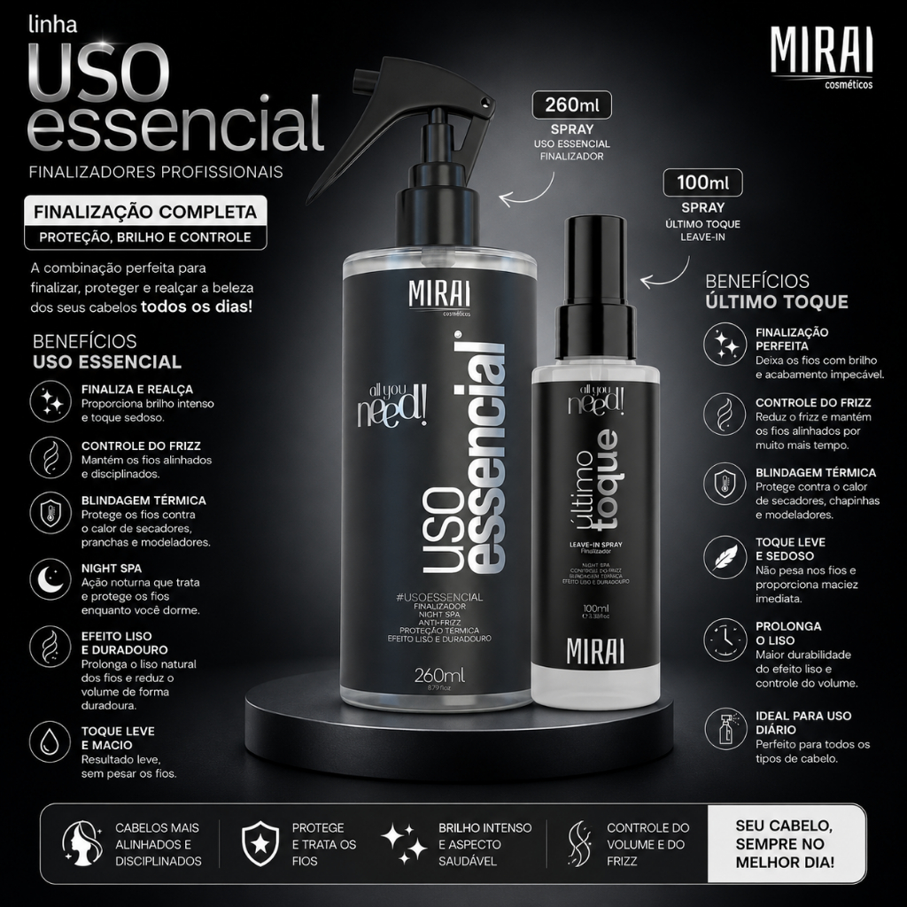 Leave-in Último Toque Mirai com protetor térmico 260 ml — foto 2