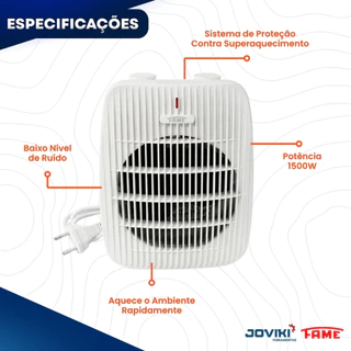 aquecedor de ar elétrico portátil portente 220v/2000w - FAME.