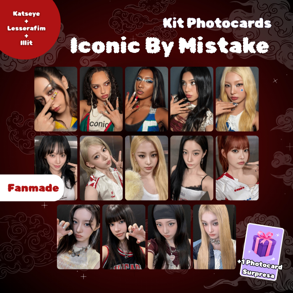 Photocards Iconic By Mistake Katseye Lesserafim Illit Gilrgroup
