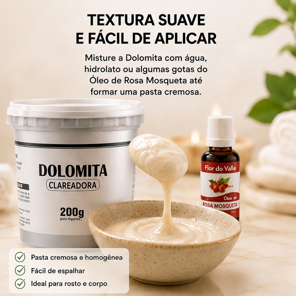 Dolomita clareadora 200 g com óleo de rosa mosqueta — foto 4